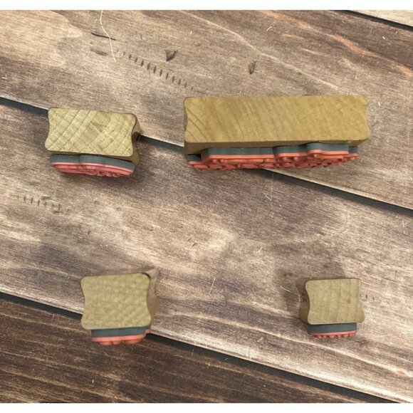 HTF STUDIO G LOT OF 4 HOLIDAY THEMED RUBBER STAMP BY ALISON WONG SANTA SNOWFLAKE - Picture 3 of 6